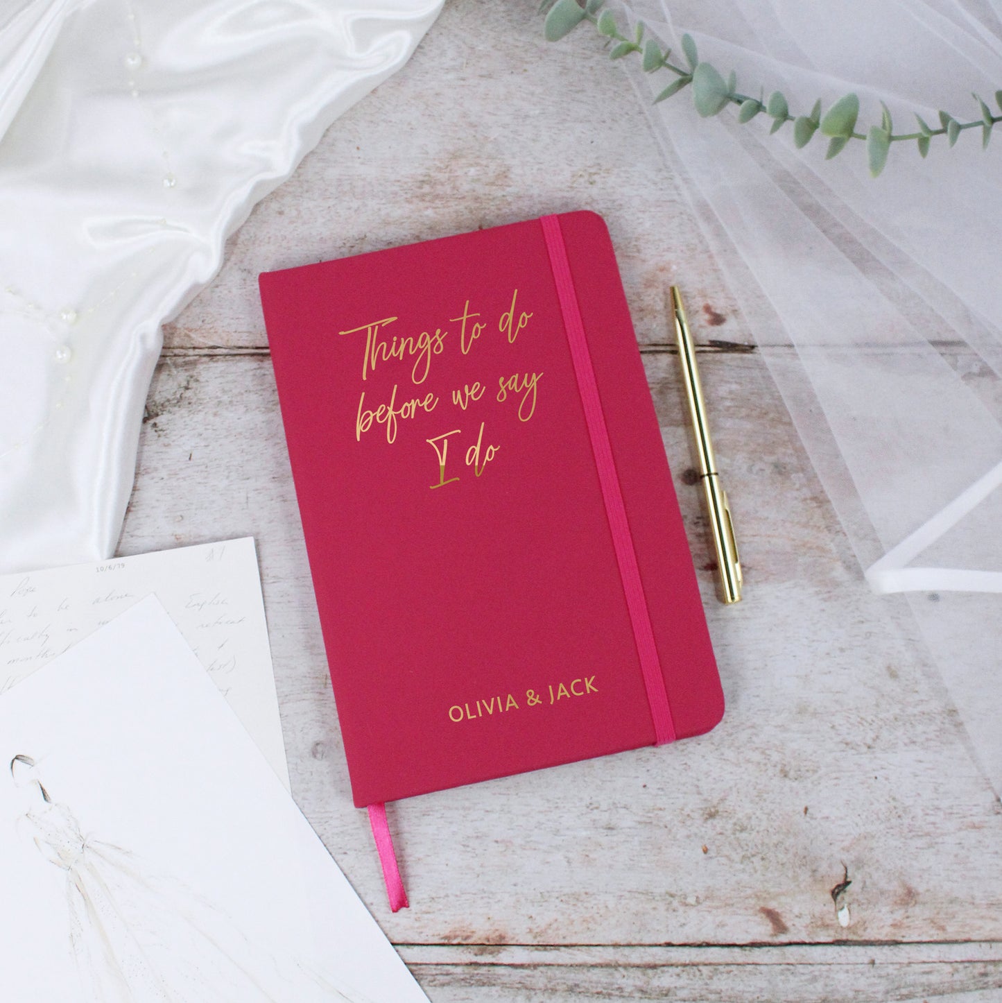 Personalised A5 Lined Wedding Planner - Things To Do Before We Say I Do