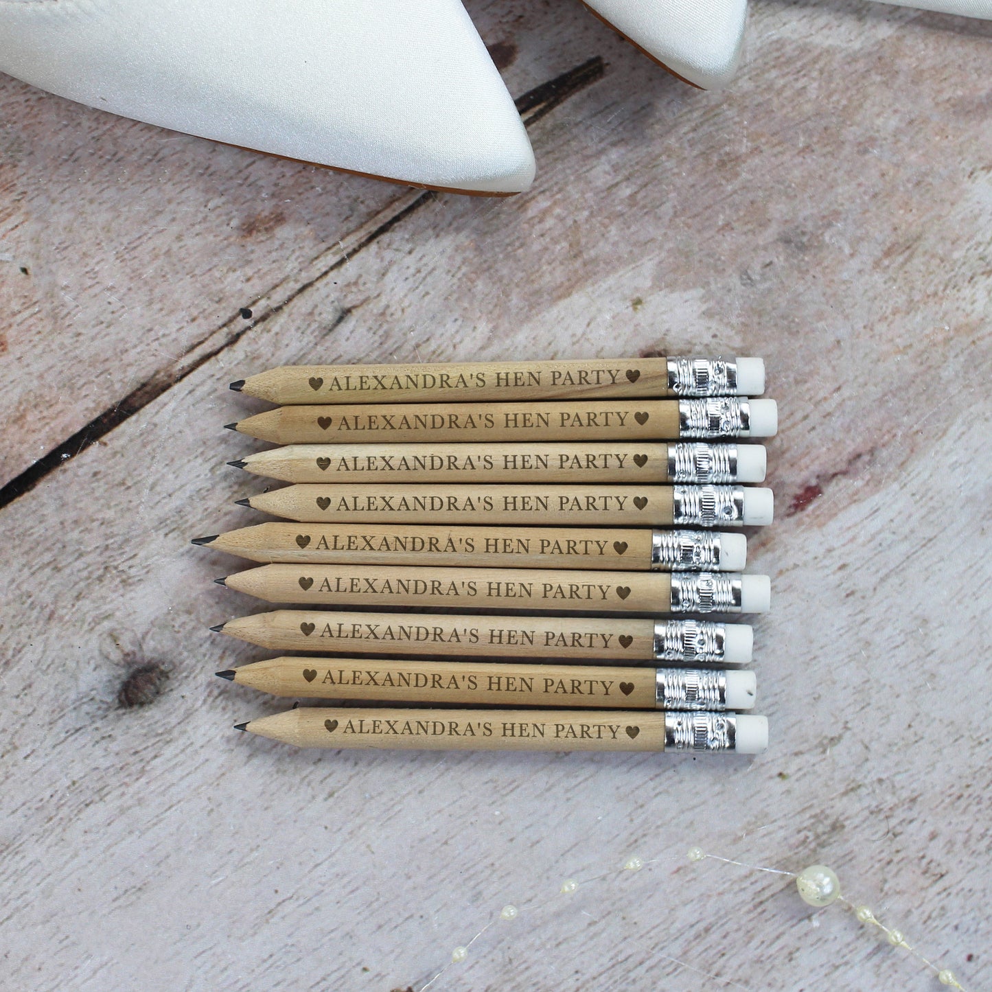 Personalised Miniture Hen Party Pencils