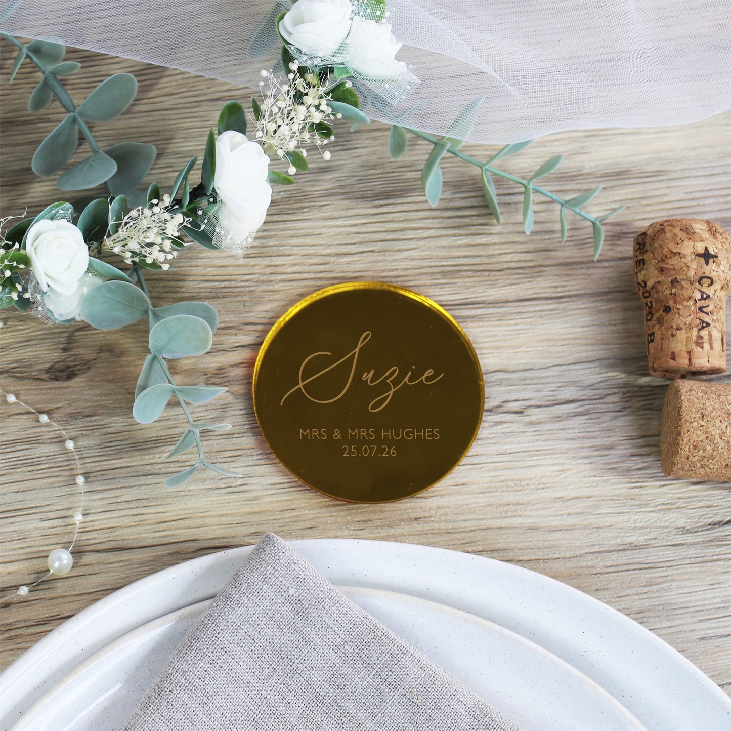 Personalised Acrylic Table Place Names