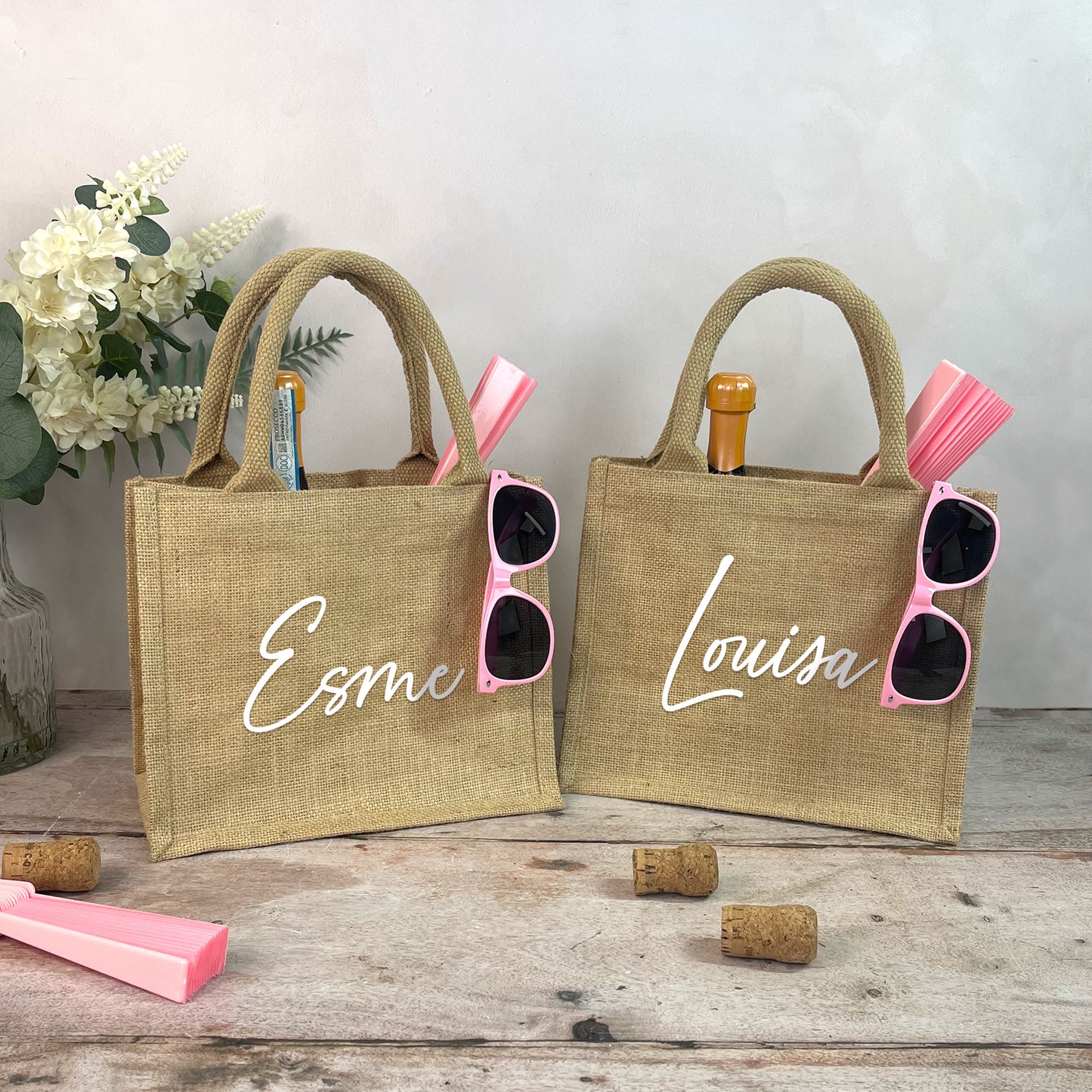 Personalised Natural Bridesmaid Jute Gift Bag