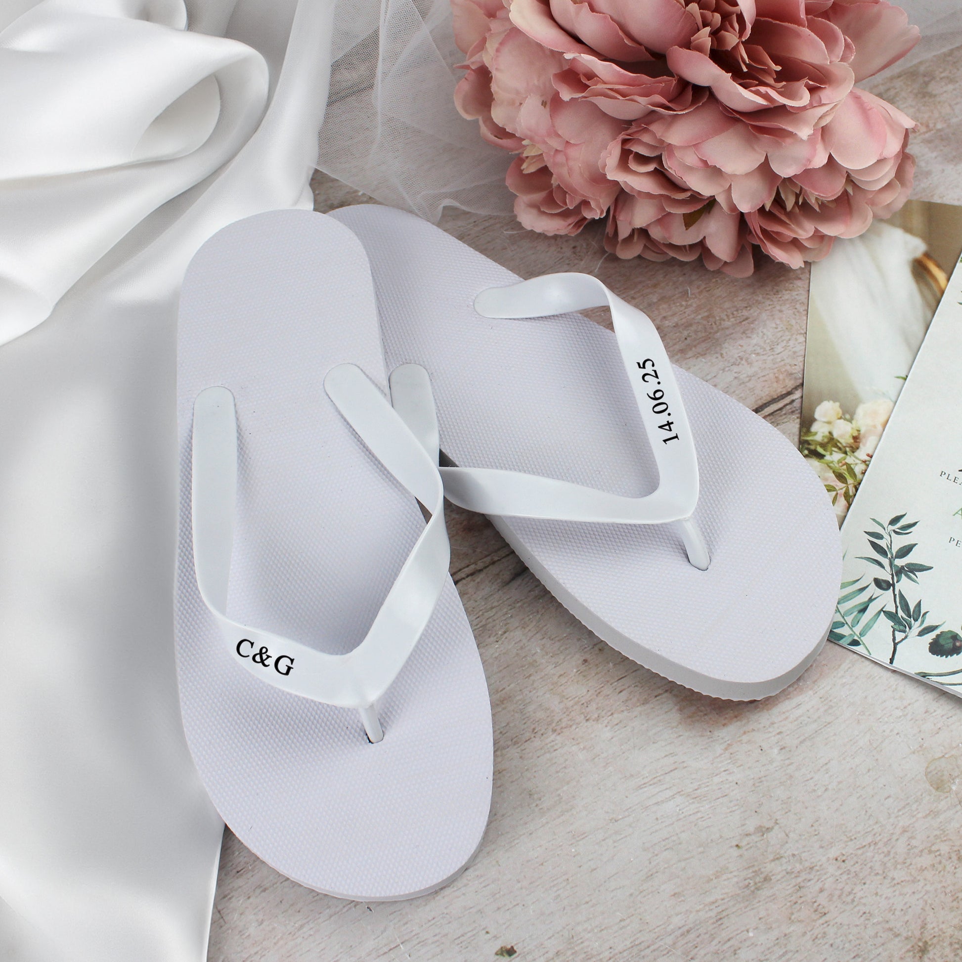 Personalised Wedding Flip Flops