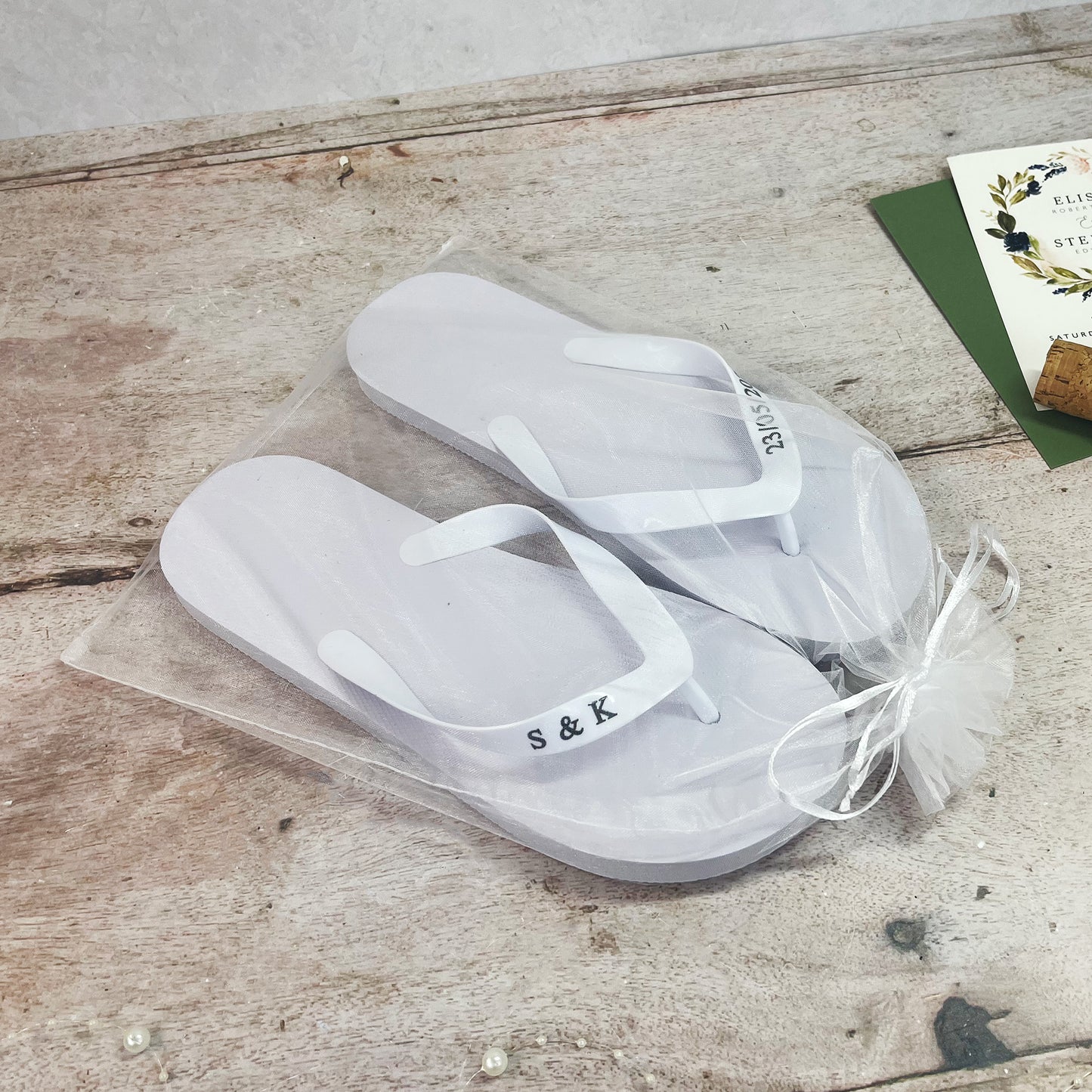 Personalised Wedding Flip Flops