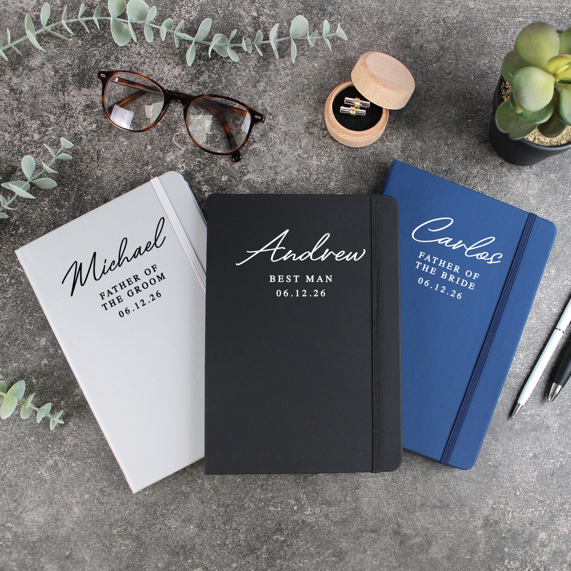 Personalised A5 Lined Groomsman Hardback Notebook