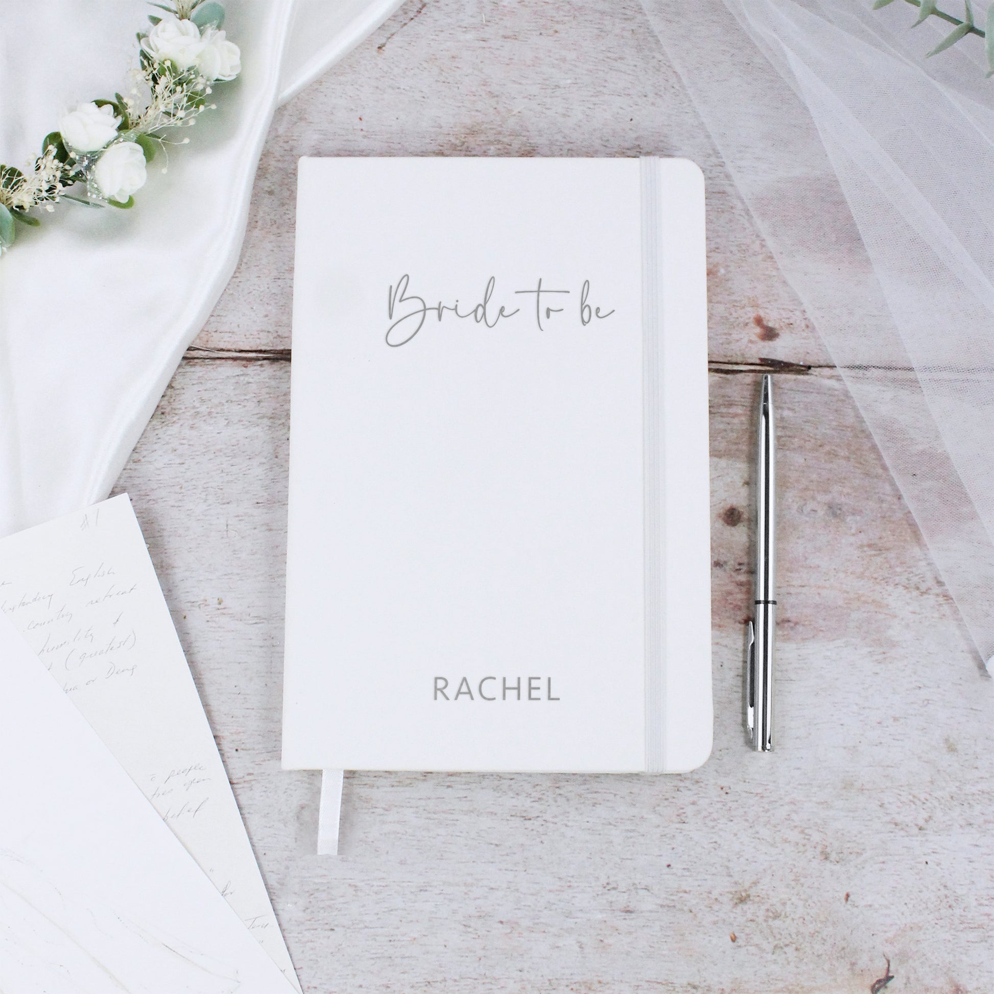 Personalised Bride to Be A5 Lined Wedding Planner