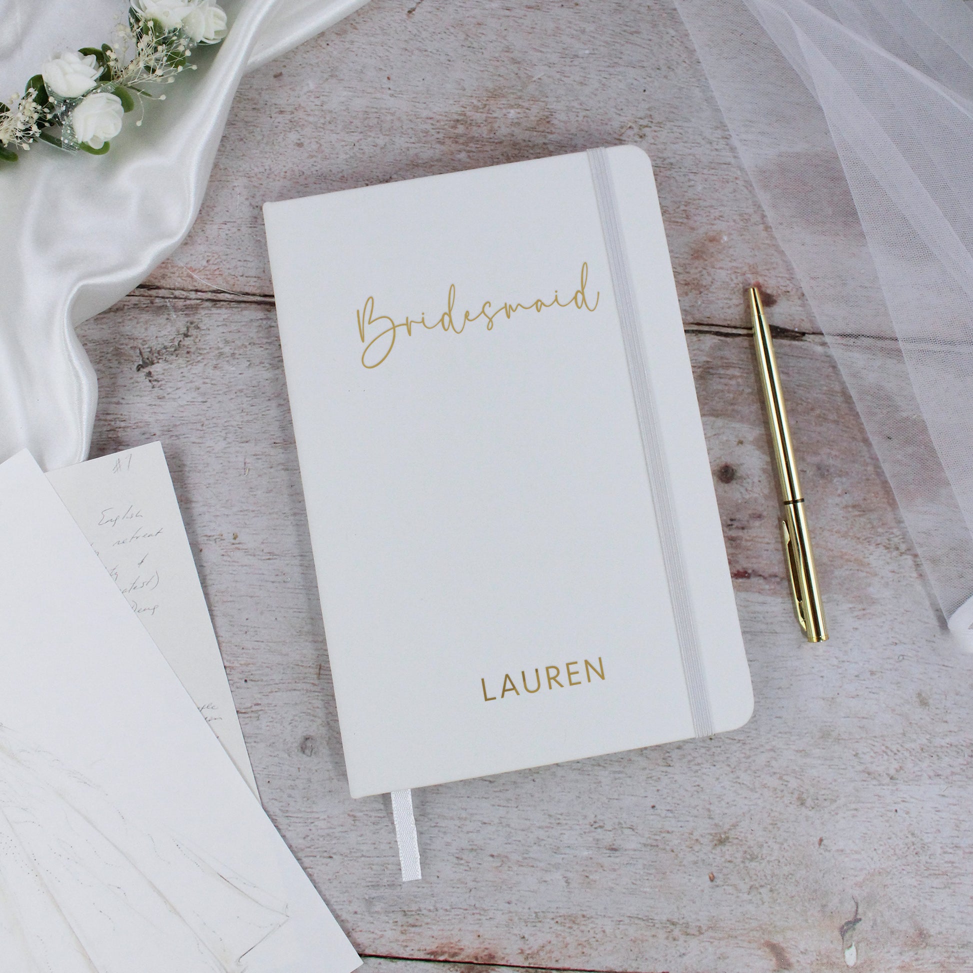 Personalised Bride to Be A5 Lined Wedding Planner