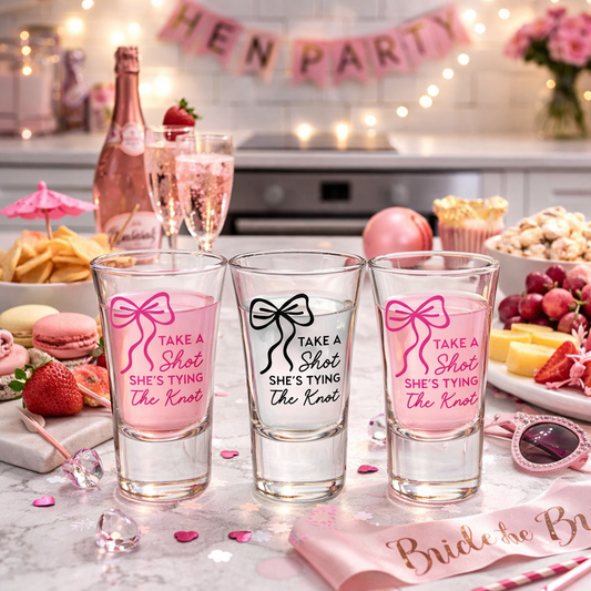Take A Shot She's Tying The Knot Shot Glasses
