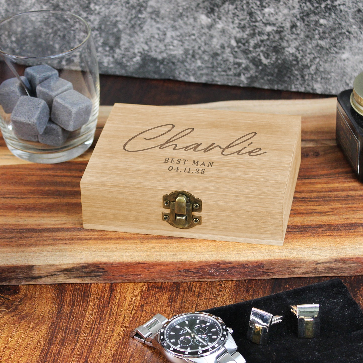 Personalised Groomsman Whiskey Stones