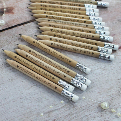 Personalised Miniture Hen Party Pencils