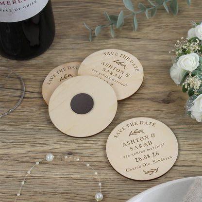 Personalised Floral Save The Date Magnets