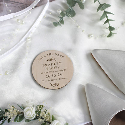 Personalised Floral Save The Date Magnets
