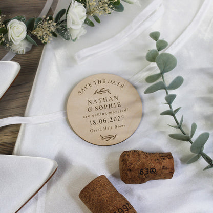 Personalised Floral Save The Date Magnets