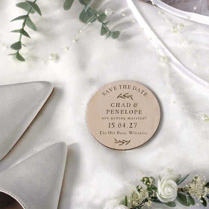 Personalised Floral Save The Date Magnets