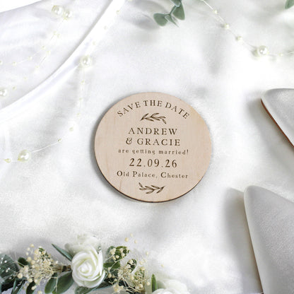 Personalised Floral Save The Date Magnets