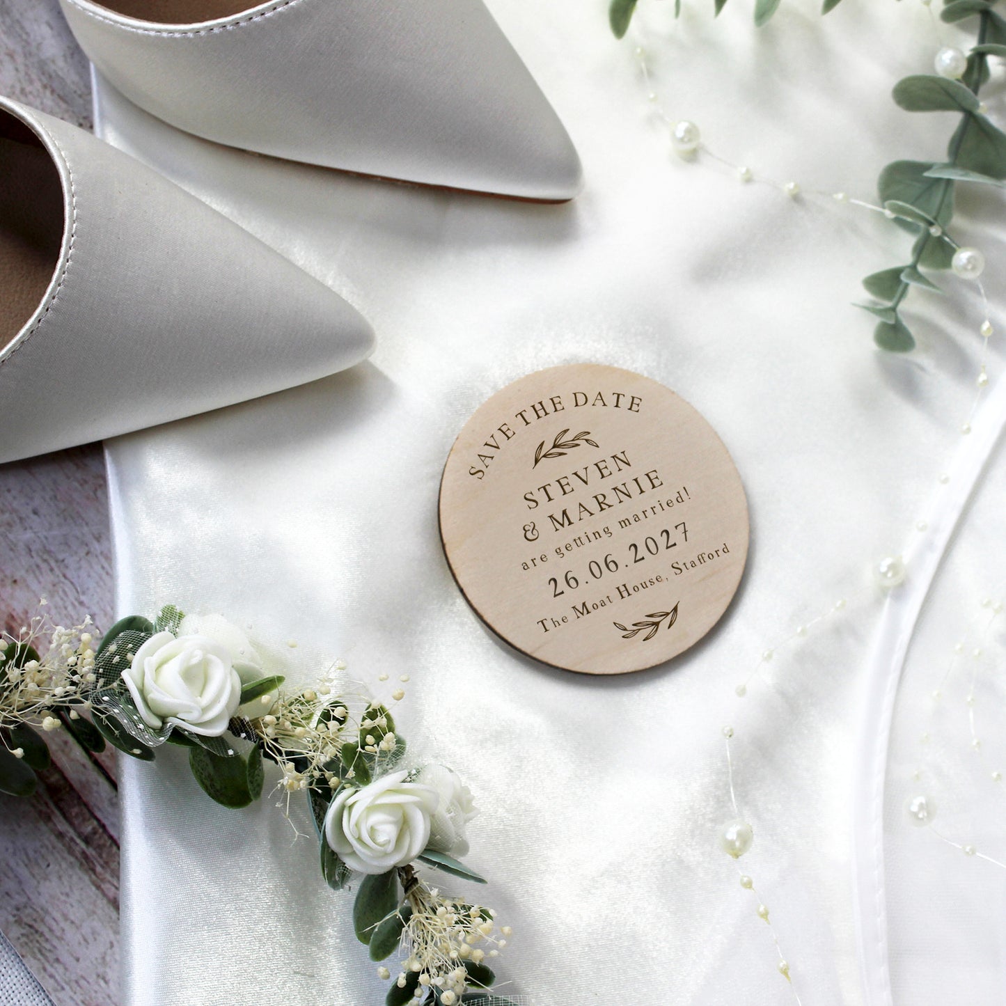 Personalised Floral Save The Date Magnets