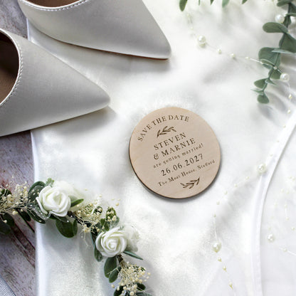 Personalised Floral Save The Date Magnets