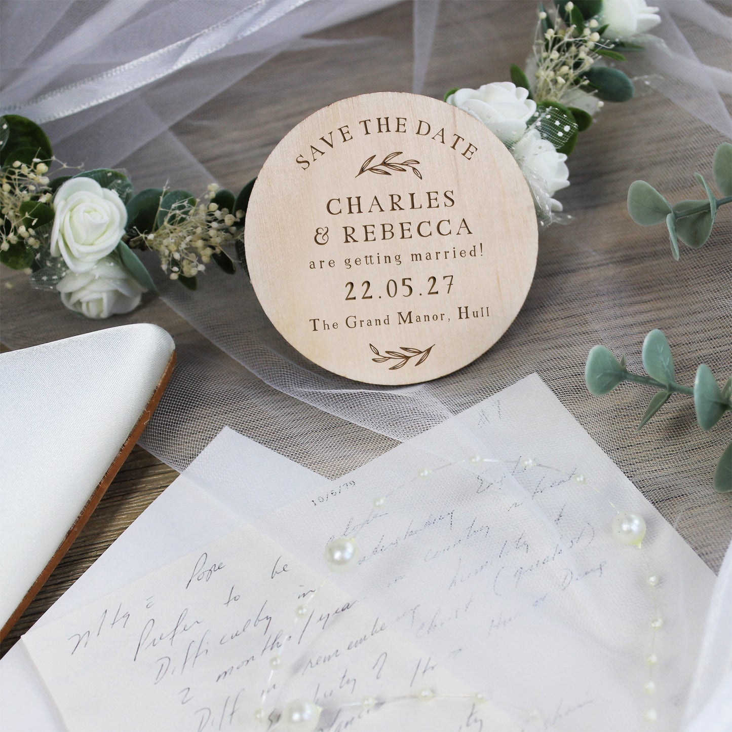 Personalised Floral Save The Date Magnets