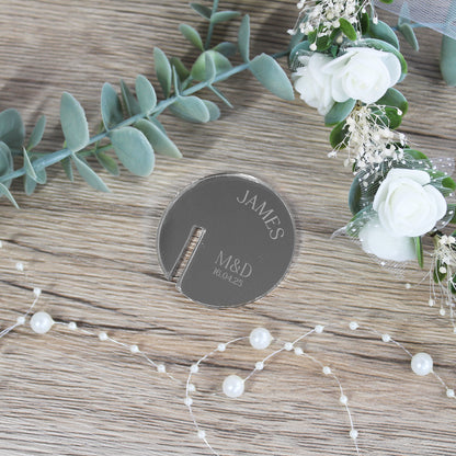 Personalised Acrylic Wedding Drink Toppers