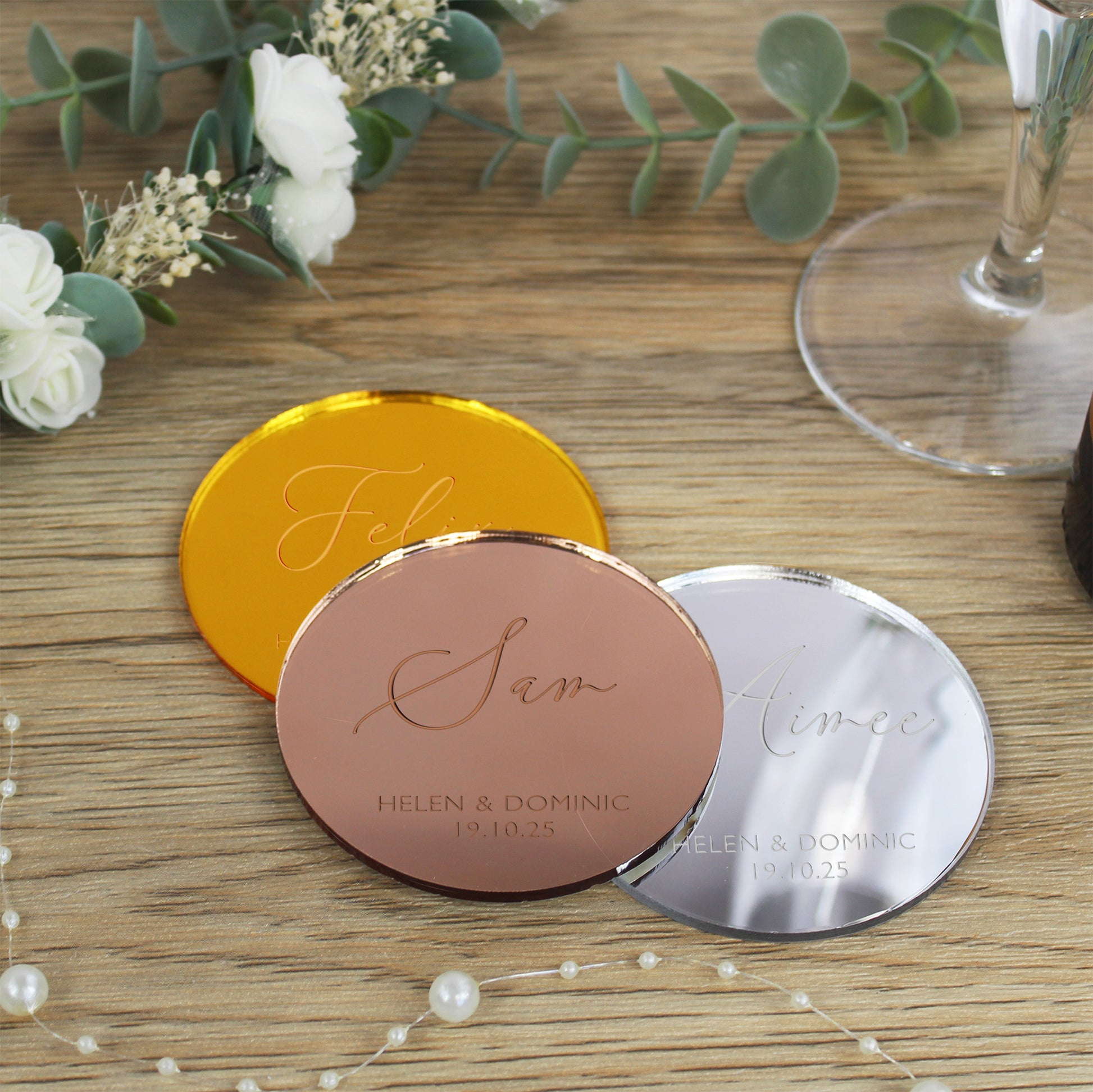 Personalised Acrylic Table Place Names