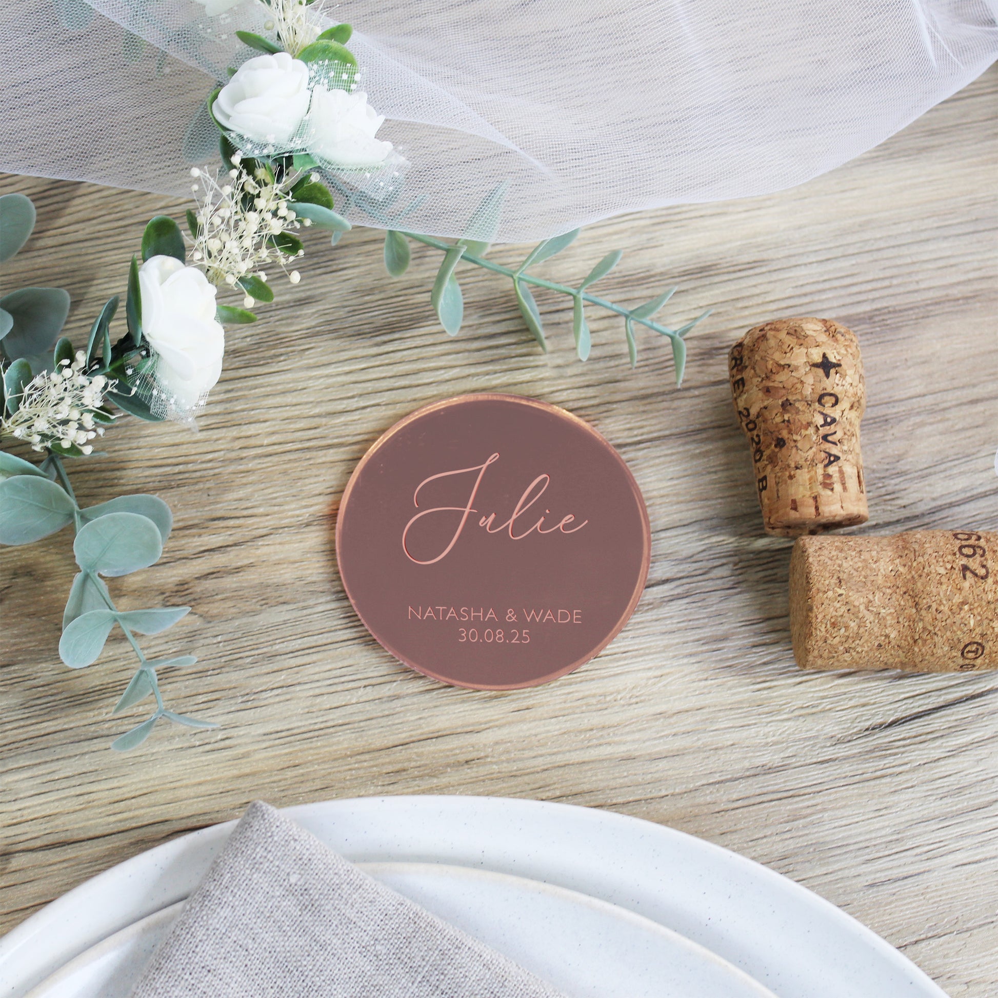 Personalised Acrylic Table Place Names