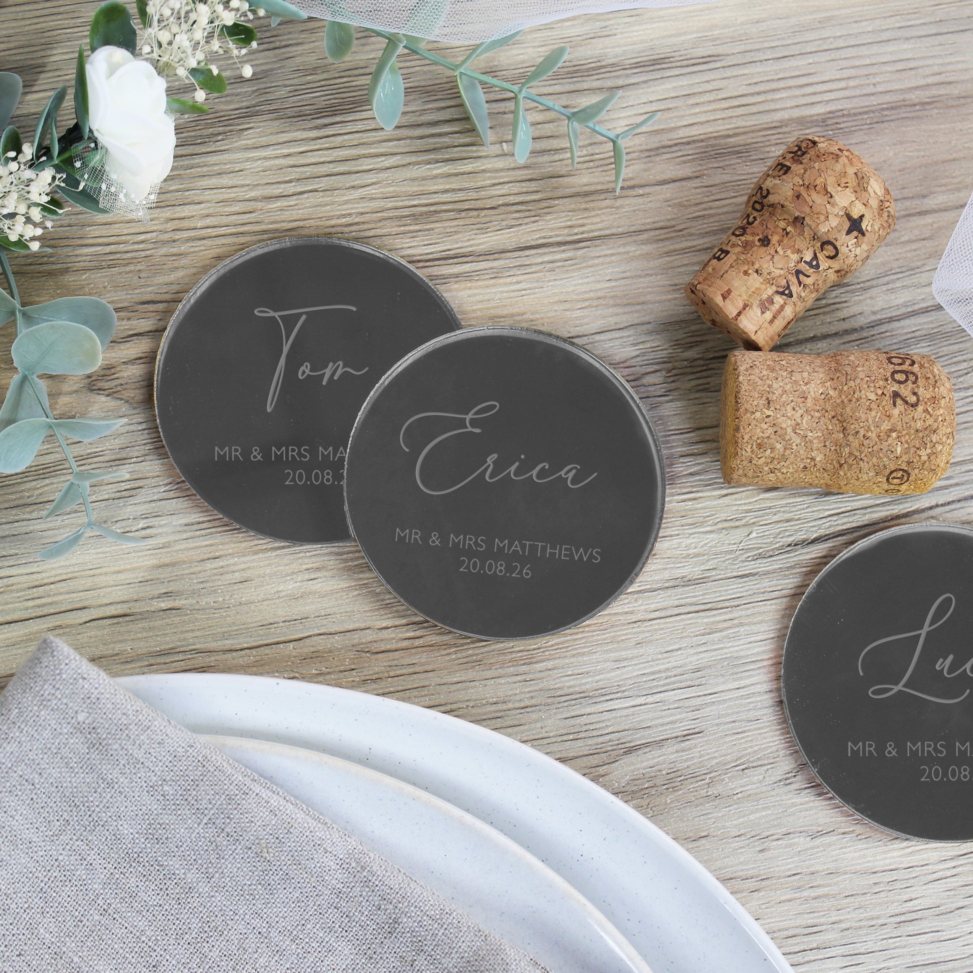 Personalised Acrylic Table Place Names
