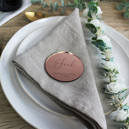 Personalised Acrylic Table Place Names