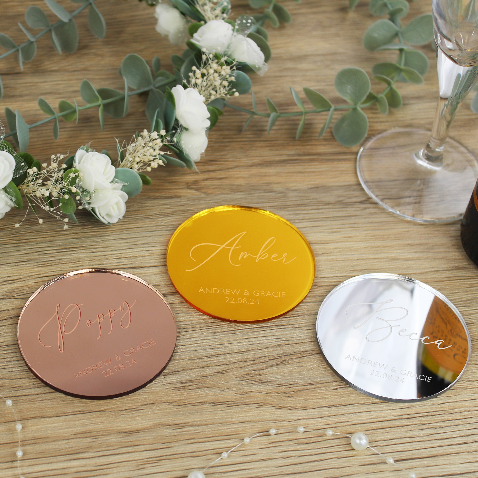 Personalised Acrylic Table Place Names