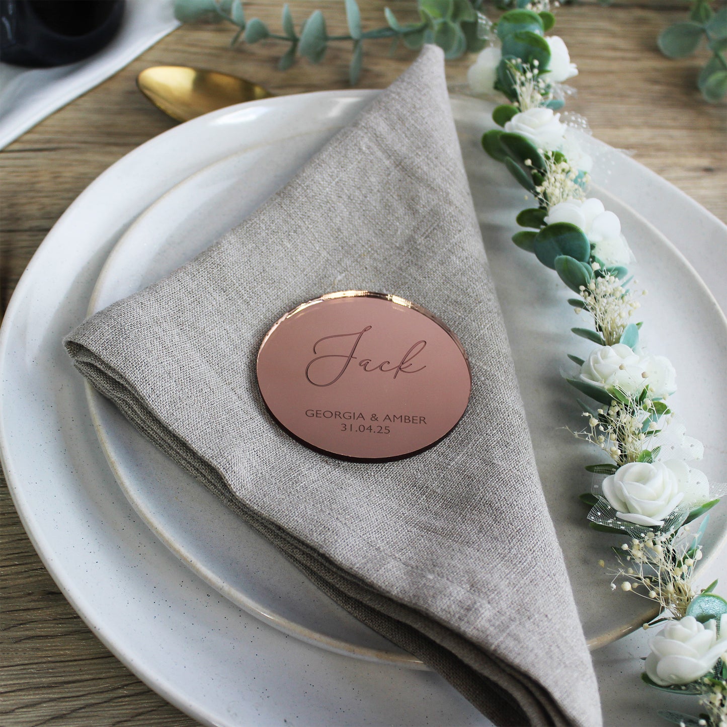 Personalised Acrylic Table Place Names