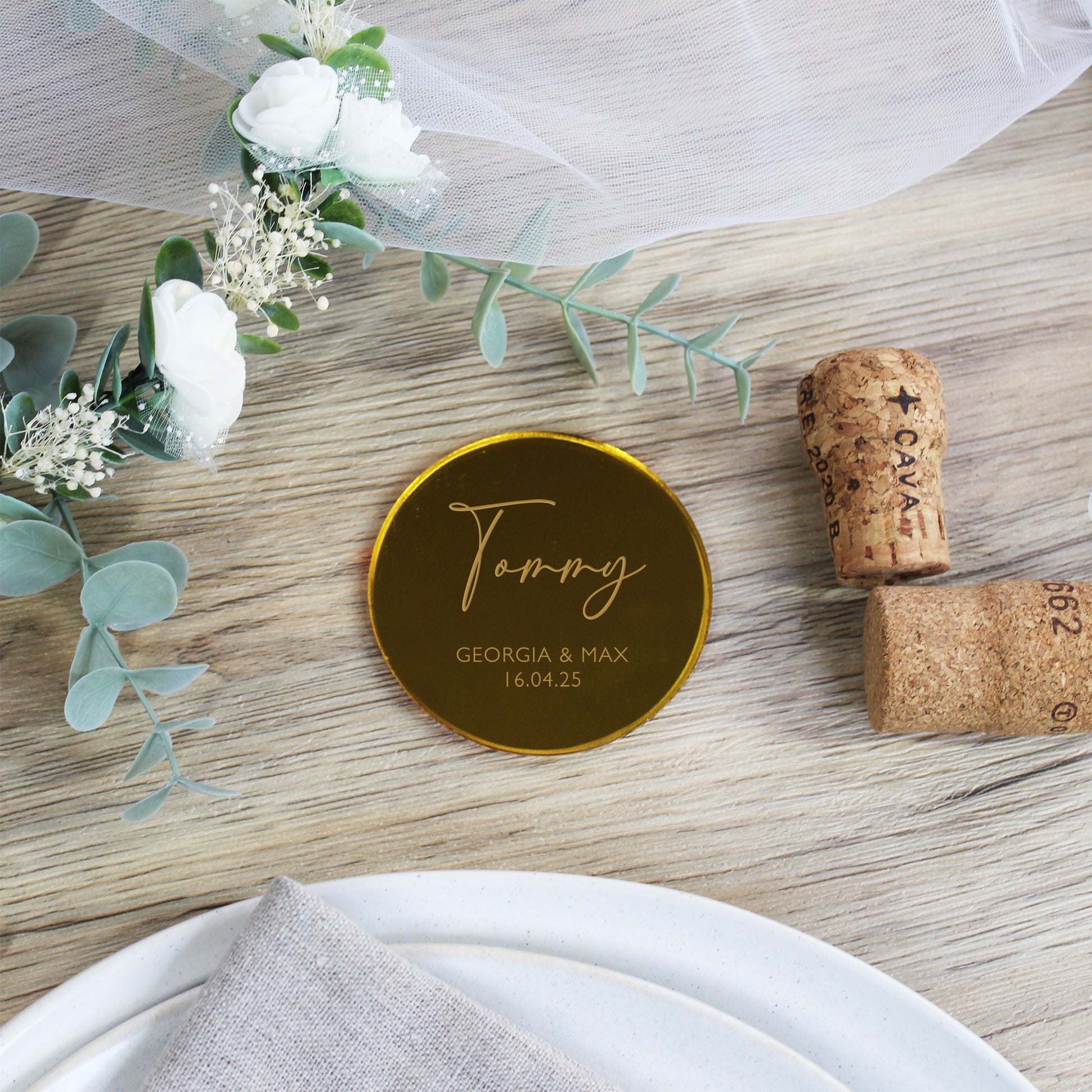 Personalised Acrylic Table Place Names