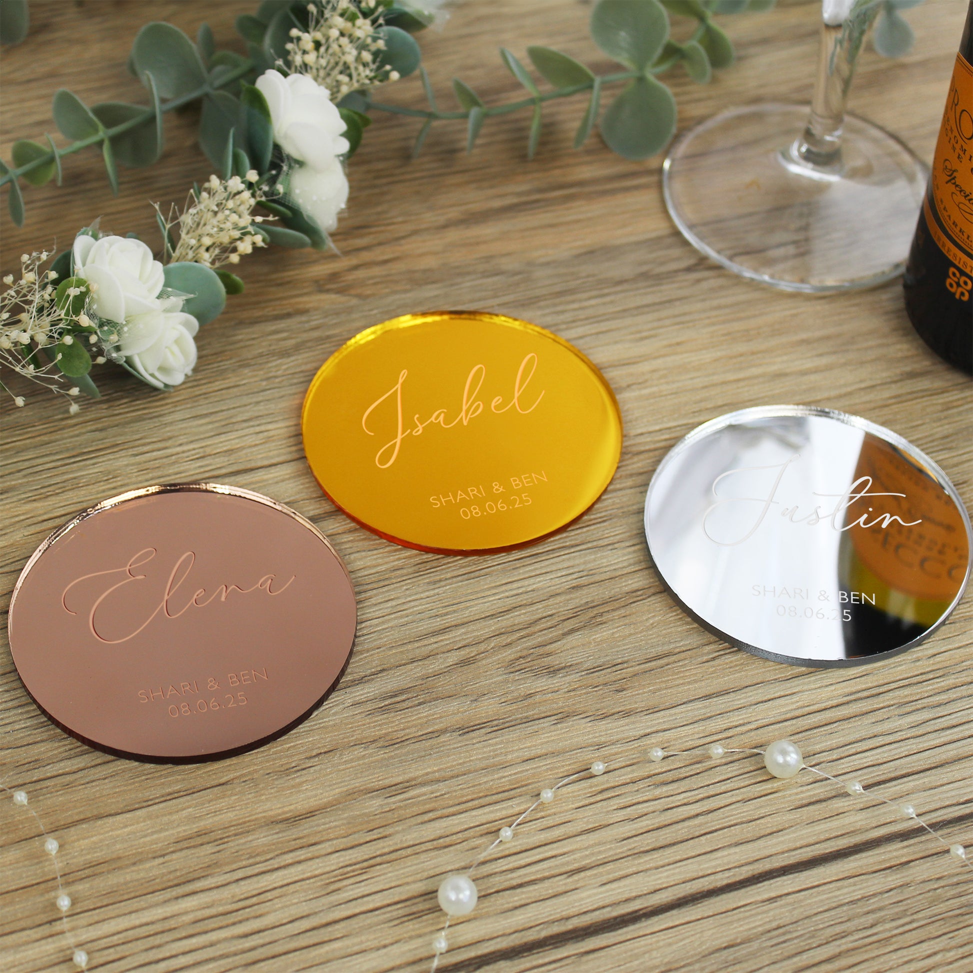 Personalised Acrylic Table Place Names