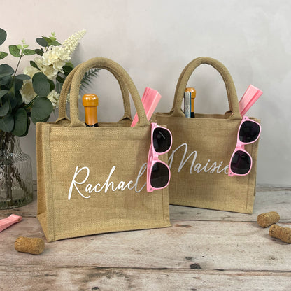 Personalised Natural Bridesmaid Jute Gift Bag