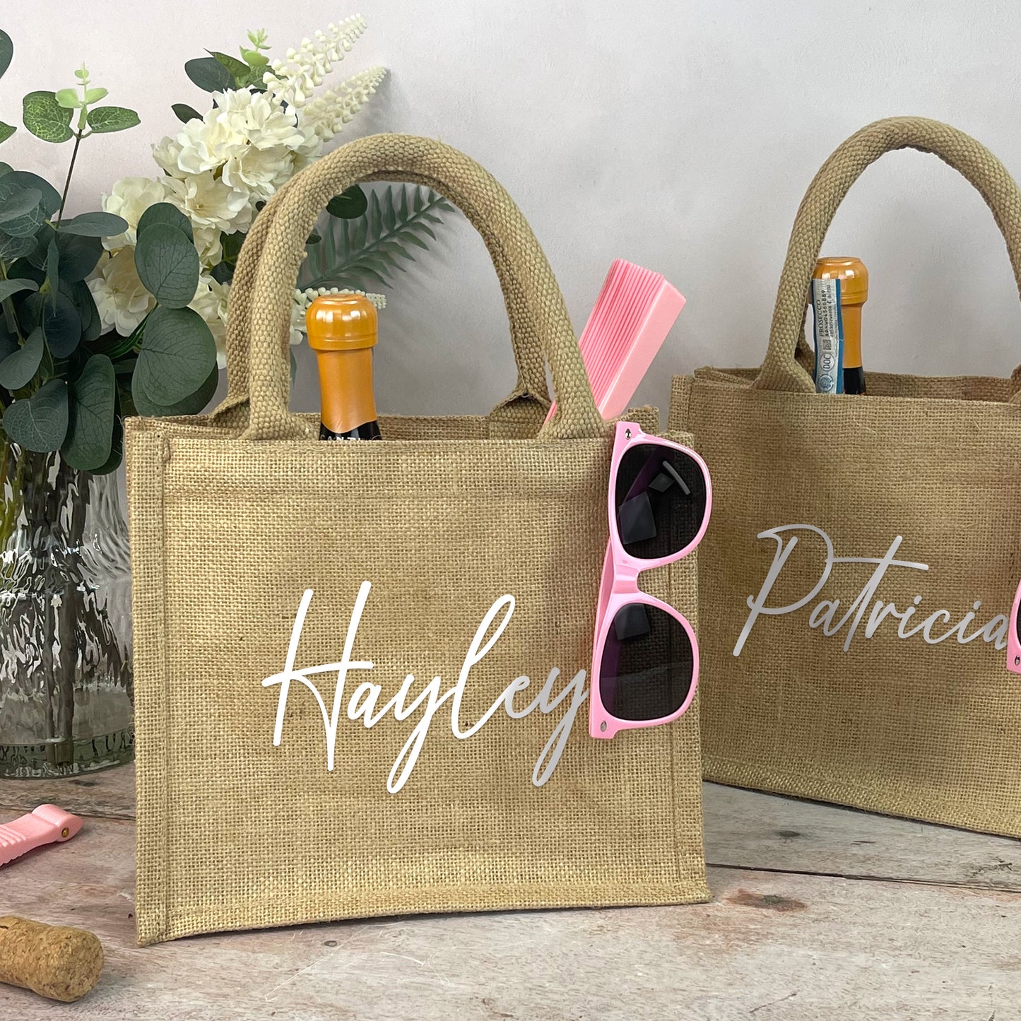 Personalised Natural Bridesmaid Jute Gift Bag