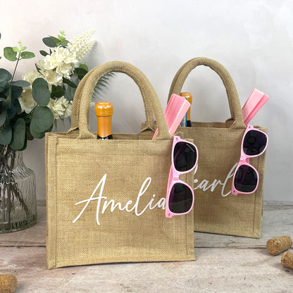 Personalised Natural Bridesmaid Jute Gift Bag