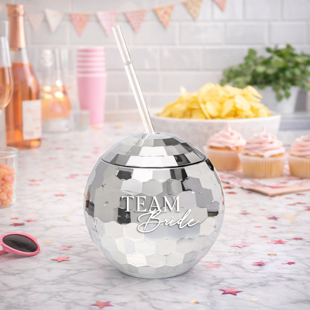 Team Bride Disco Ball Tumblers